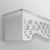 Hand-Carved Medallion Floating Wall Shelf - Whitewashed (30”)